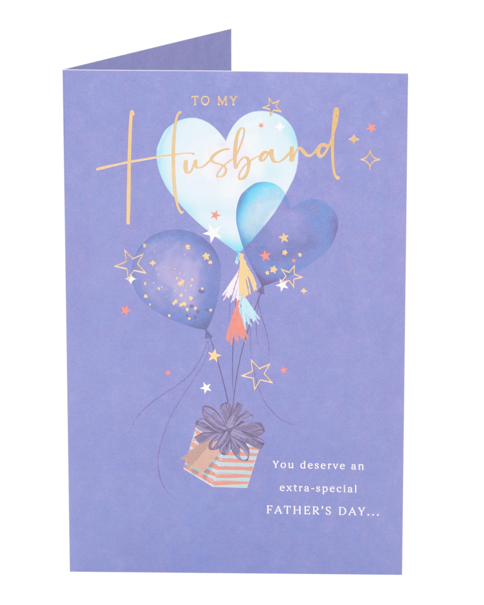UK Greetings Vatertagskarte Für Papa – Mit Luftballons, Gold- & Silberprägung (18,6 X 18,6 Cm)