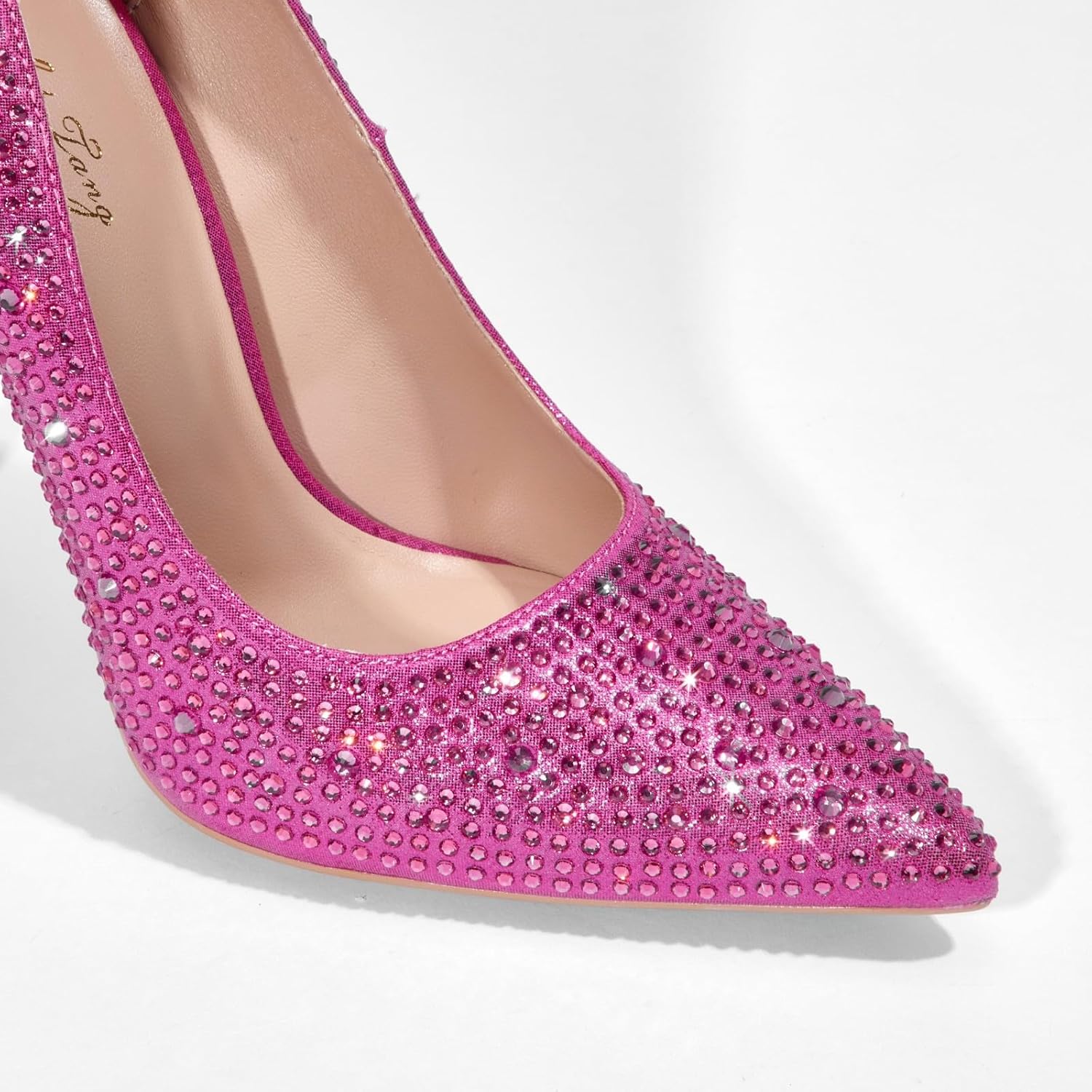 Elisabet Tang Women Pumps, Pointed Toe High Heel Glitter Rhinestone Heels Sparkly Prom Shoes Stiletto Wedding Heels for Bride Shoes for Women - Image 2