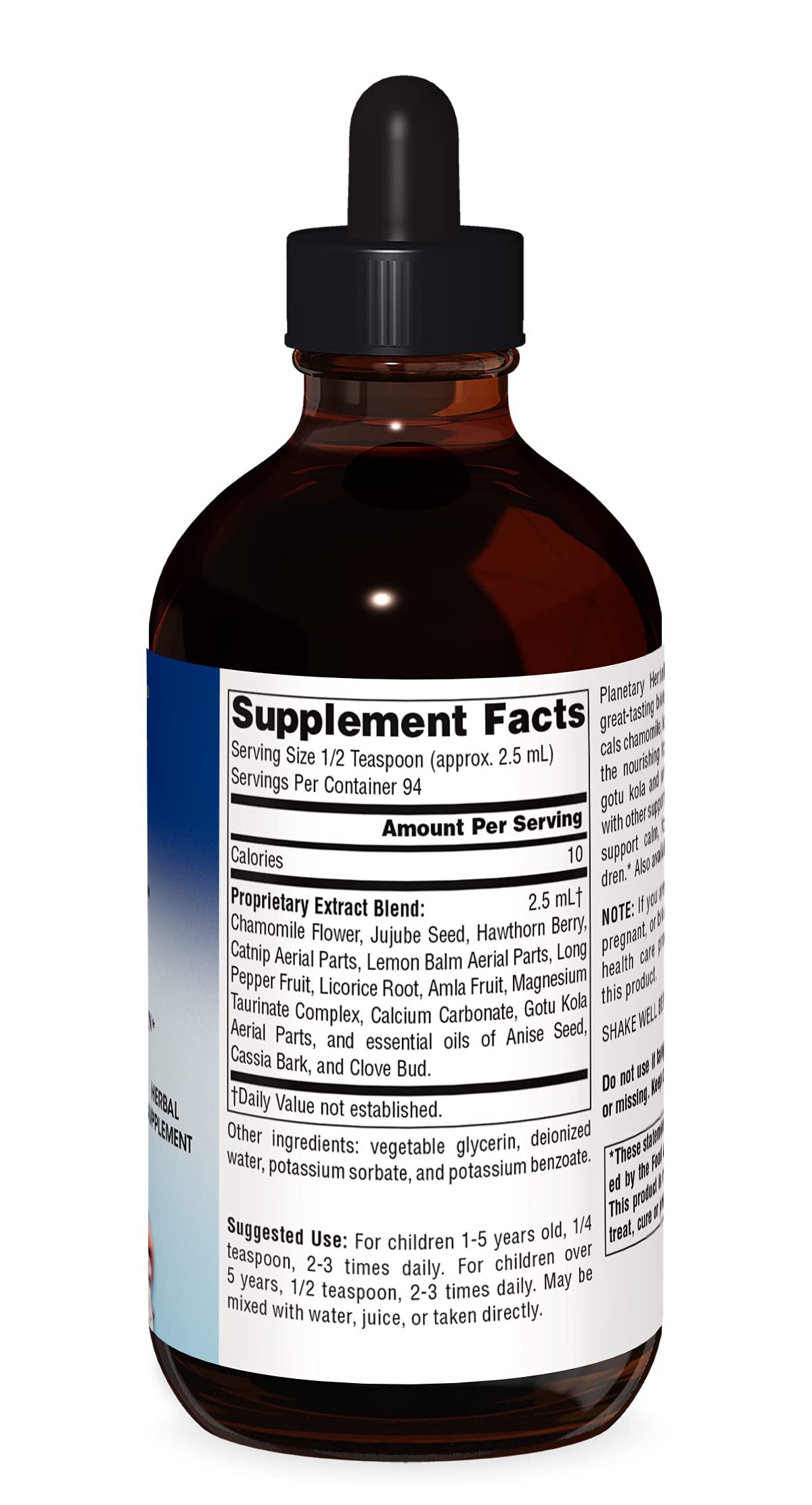 Planetary Herbals Calm Child Herbal Syrup - Includes Soothing Botanicals Chamomile, Lemon Balm, Catnip & More - 8oz - Image 3