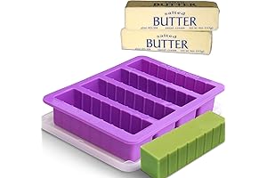 PJ BOLD Silicone Stick Butter Mold with Lid - BPA Free Butter...