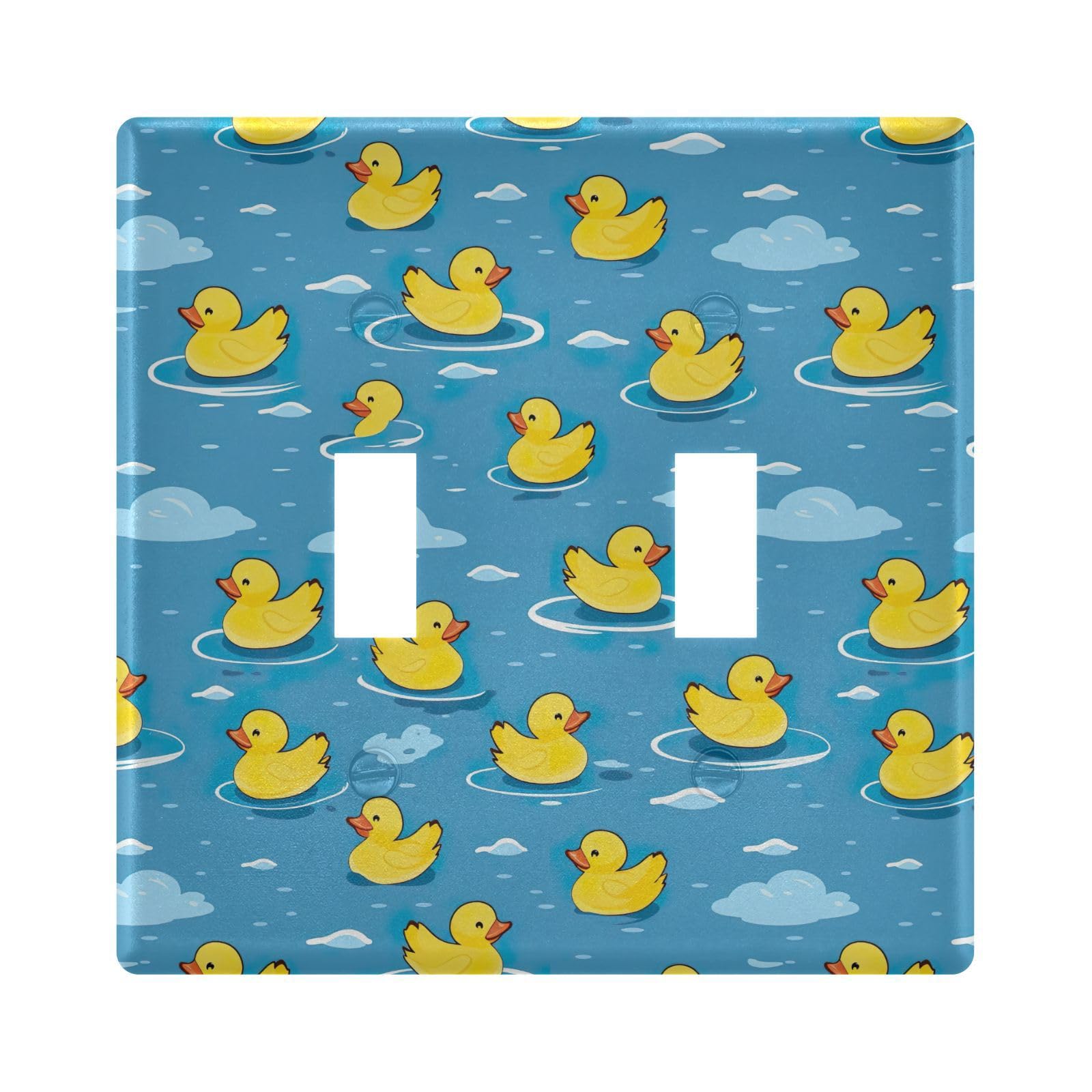 UMIRIKO Cute Yellow Duck Light Switch Cover Plate Covers Decorative Double Toggle Home Decor 202b3395