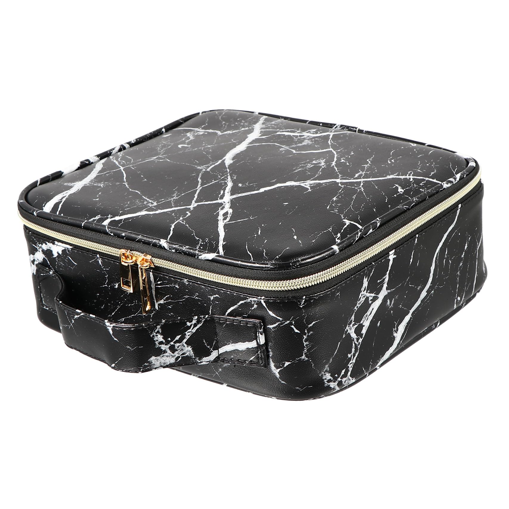 Bolsa de Maquillaje de Viaje Negra Compartimentos de PU