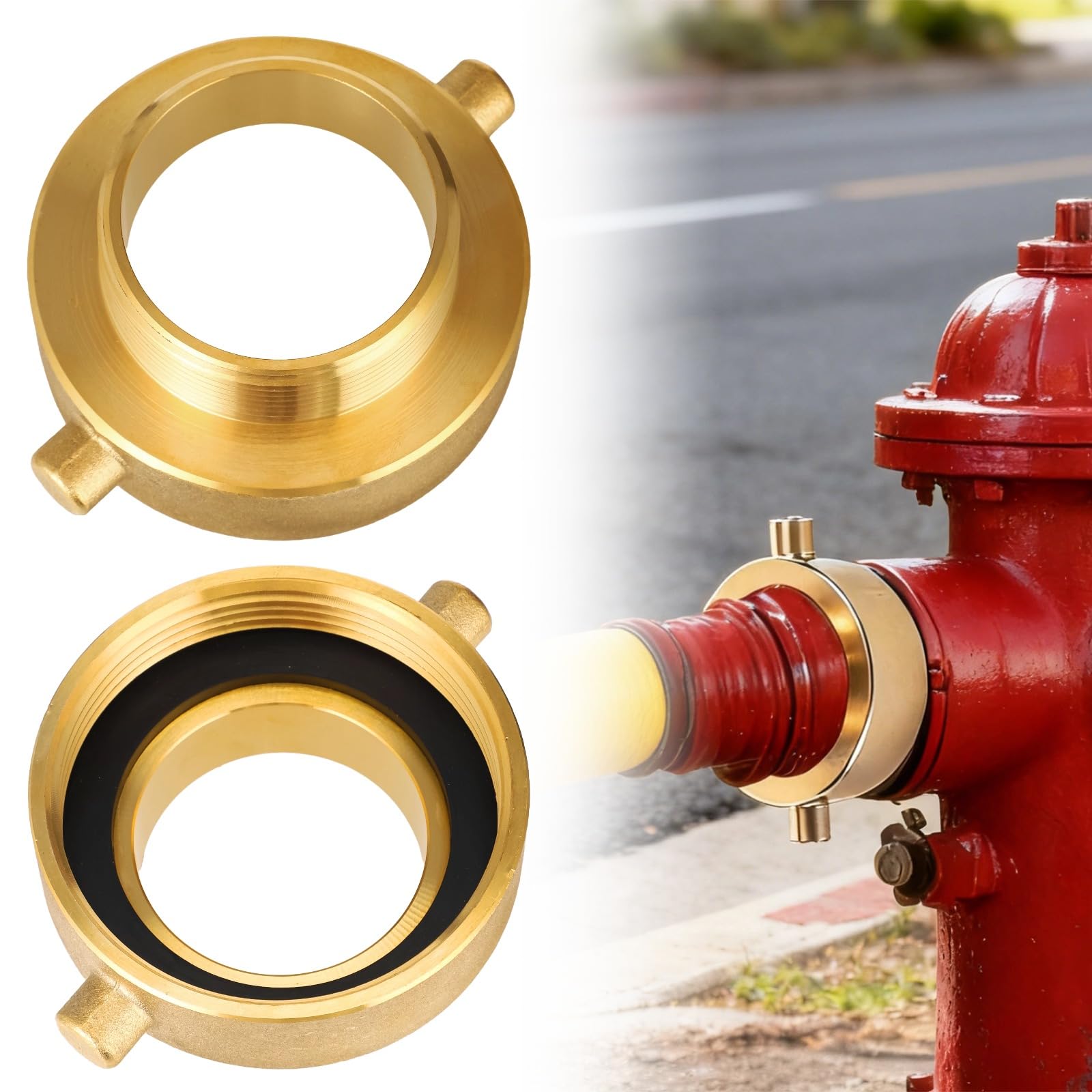 Adaptador de manguera para hidrante rápido y seguro en sistemas de riego y limpieza