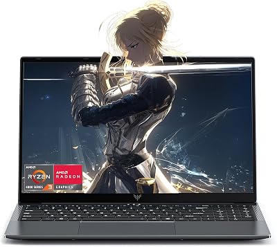 2026 15.6 Inch Laptop with Ryzen 4300U Processor up to 3.7GHz (Beat N100/N150) 16GB RAM DDR4 + 512GB M.2 SSD with 11 Pro Installed, FHD, HDMI, BT5.2, USB3.2, Type-C, 54.7Wh Battery, WiFi 5