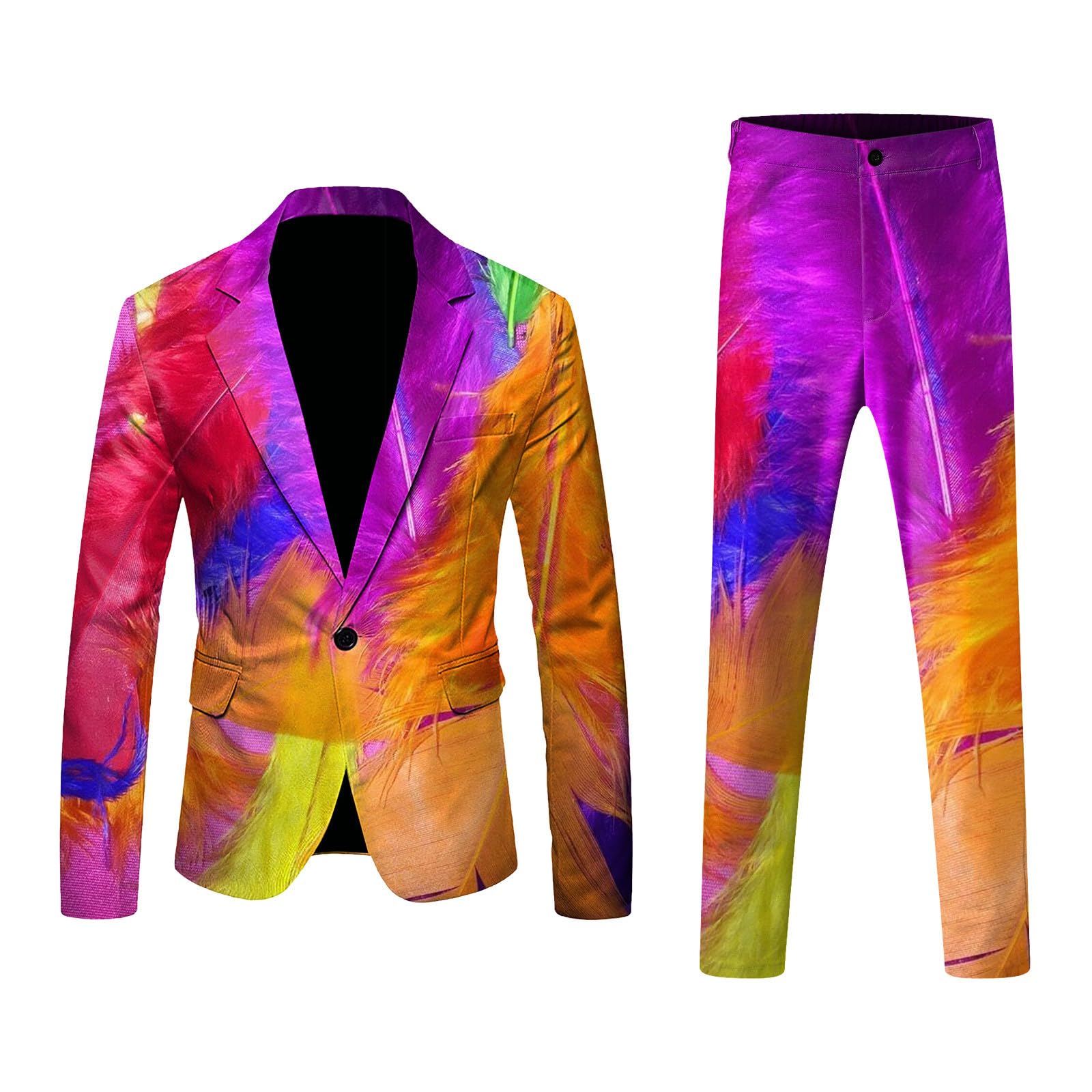 Costume de carnaval pour mariage à thème ensemble blazer disco orange L