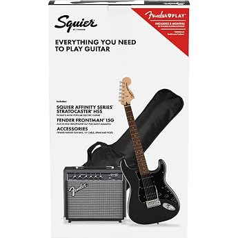 Squier by Fender Affinity Stratocaster HSS Starter Pack Charcoal Frost