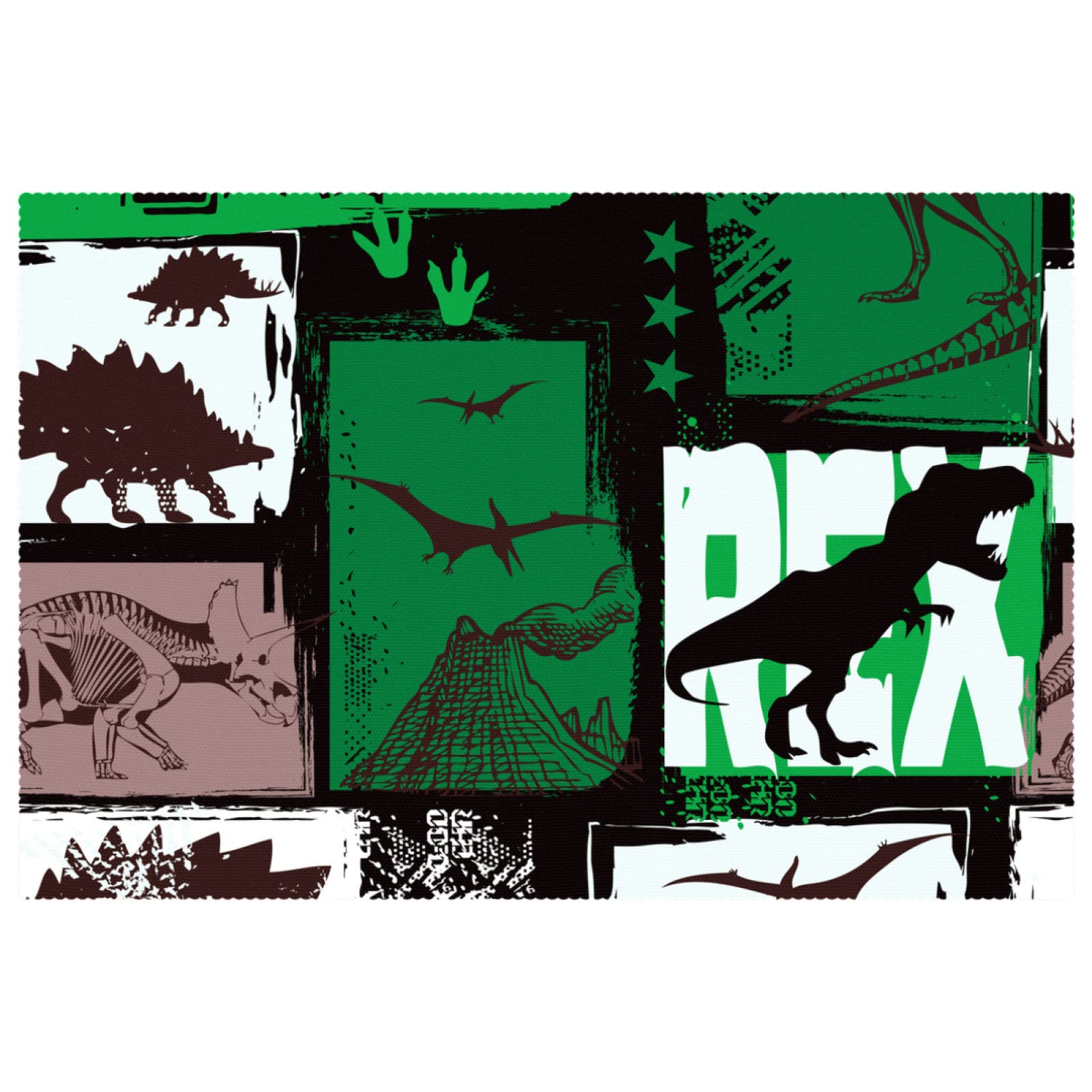 Set de table dinosaures vert pour protéger la table des taches et de la chaleur