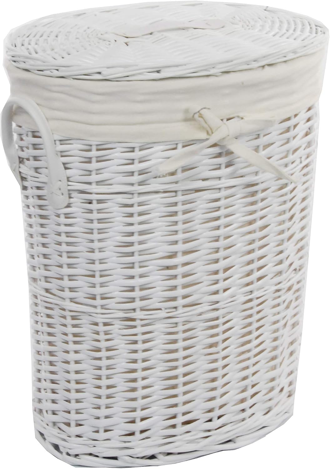 Vwwk 08WOVAL A Laundry Basket, White, 37 x 26 x 45 cm