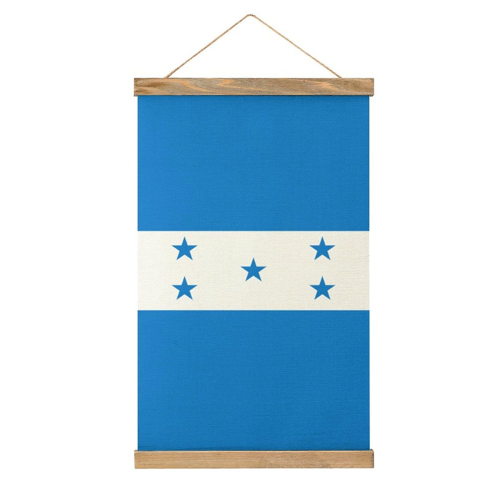 CGSBNGHA Honduras Flag Wall Art Prints Linen Hanging Painting Scroll Paintings Pictures Decor for Home