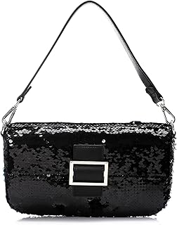 شنطة كتف بأزرار كبس للنساء من ديجافو، LID-DVTF-051، أسود