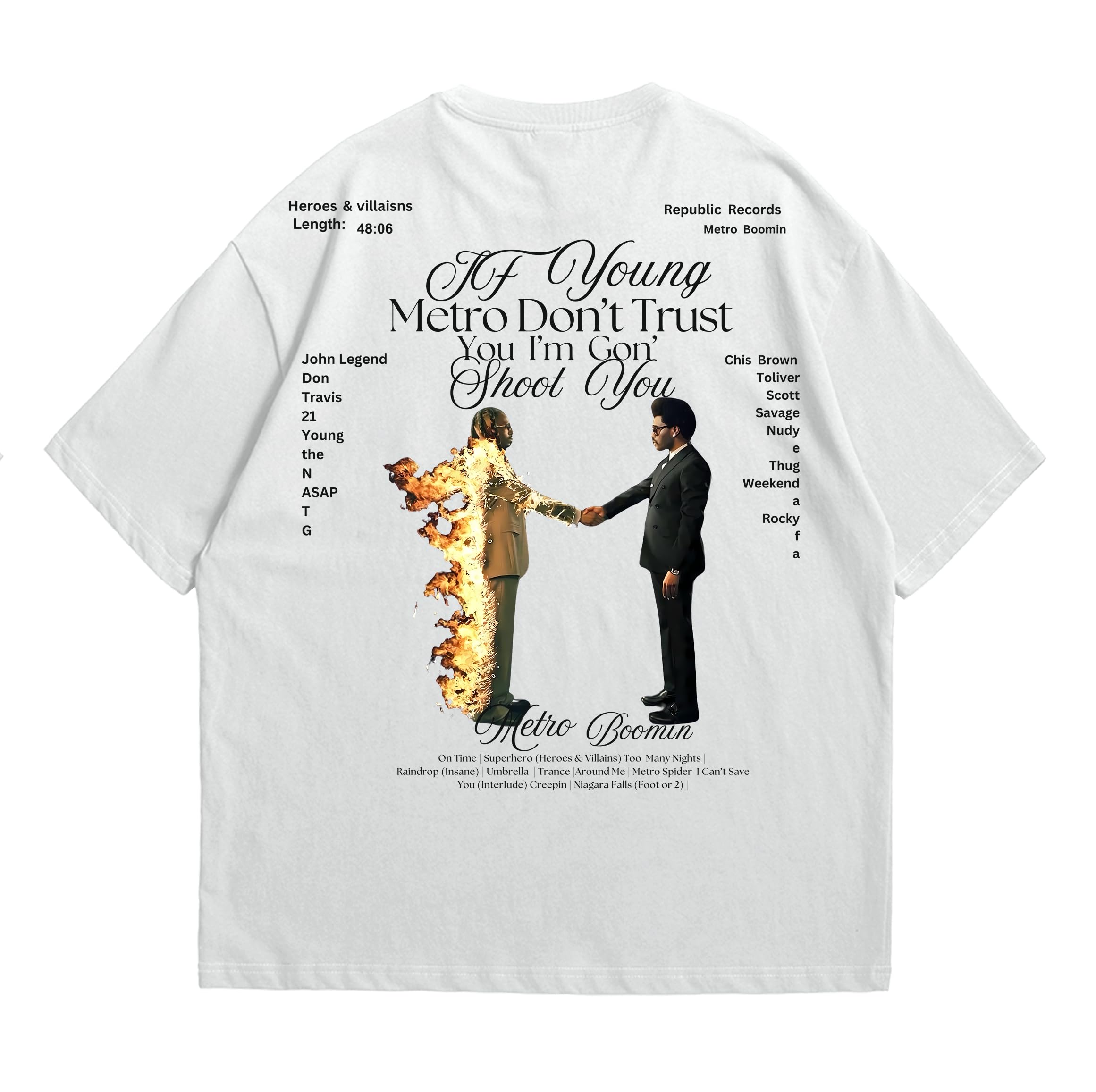 Metro Boomin Oversized T Shirt for Men and Women Premium Heavy Gauge Cotton Drop Shoulder Baggy Streetwear T-Shirt-image-3