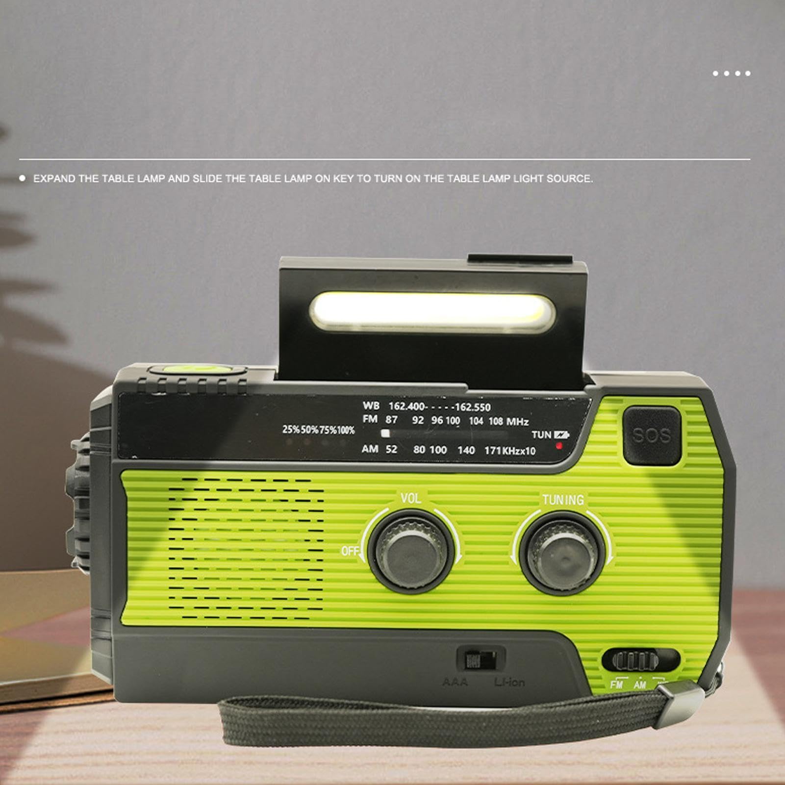 Radio portátil Equipo de supervivencia solar y de manivela | Radios AM FM De Bolsillo Para En Exteriores Para Interior, Hogar, Oficina, Camping, Picnic, Senderismo, Caza, Playa Y
