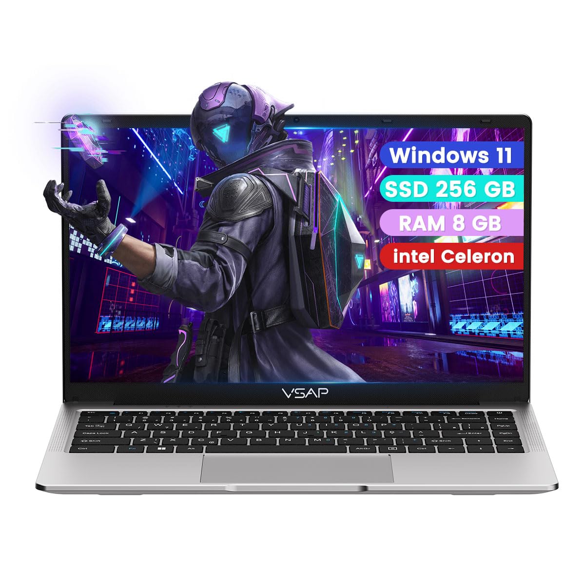 Notebook intel Celeron N4020 8gb Ram 256gb Ssd Win 11 14in