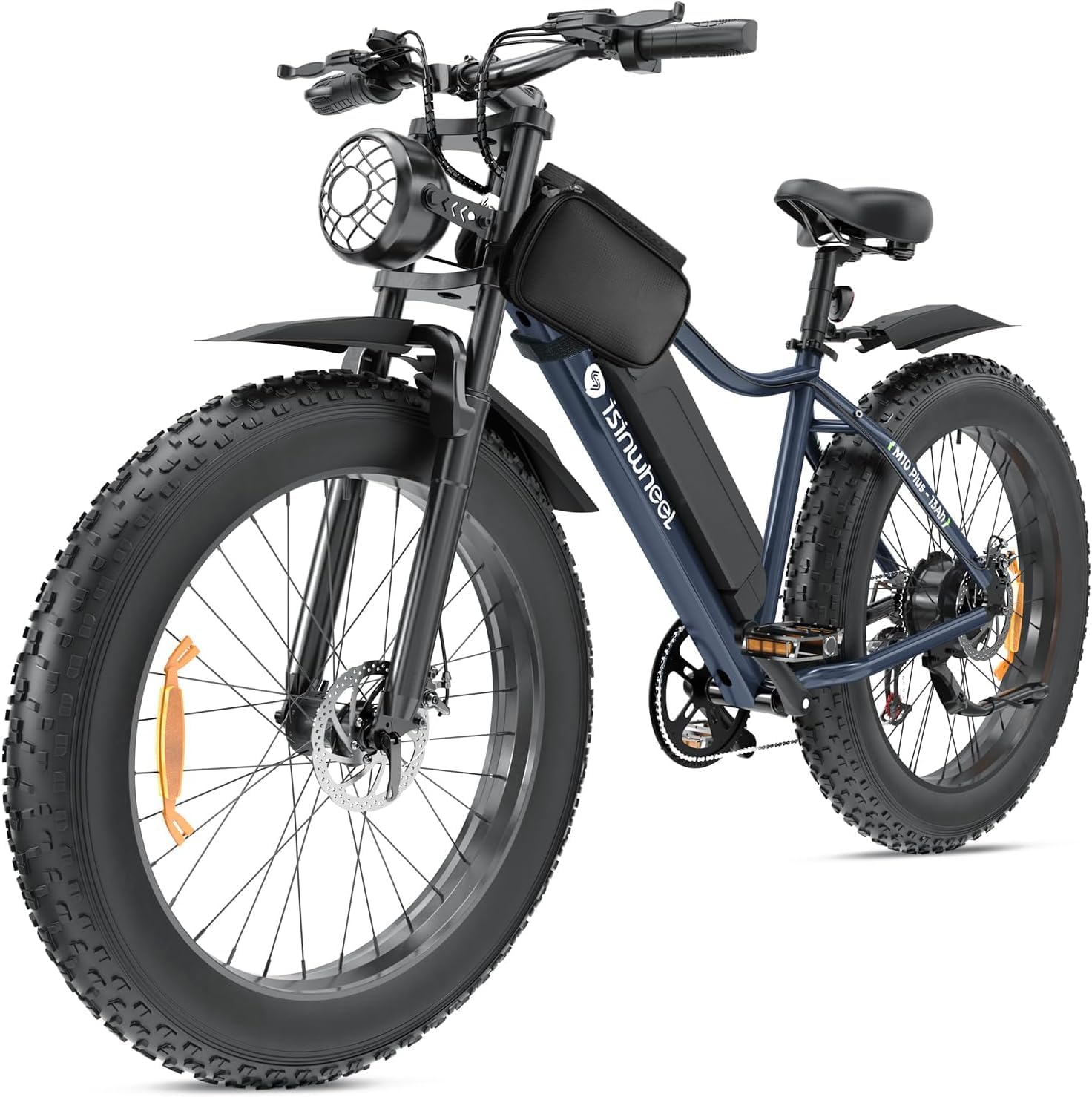 isinwheel M10 Pro Electric Bike, 1000W Peak Motor, 22 MPH 20"x4" Fat Tire Ebike, USB Phone Charging Port, 10.4Ah Removable Battery, 7-Speed Electric Dirt Bike for Adults, Teens & Women