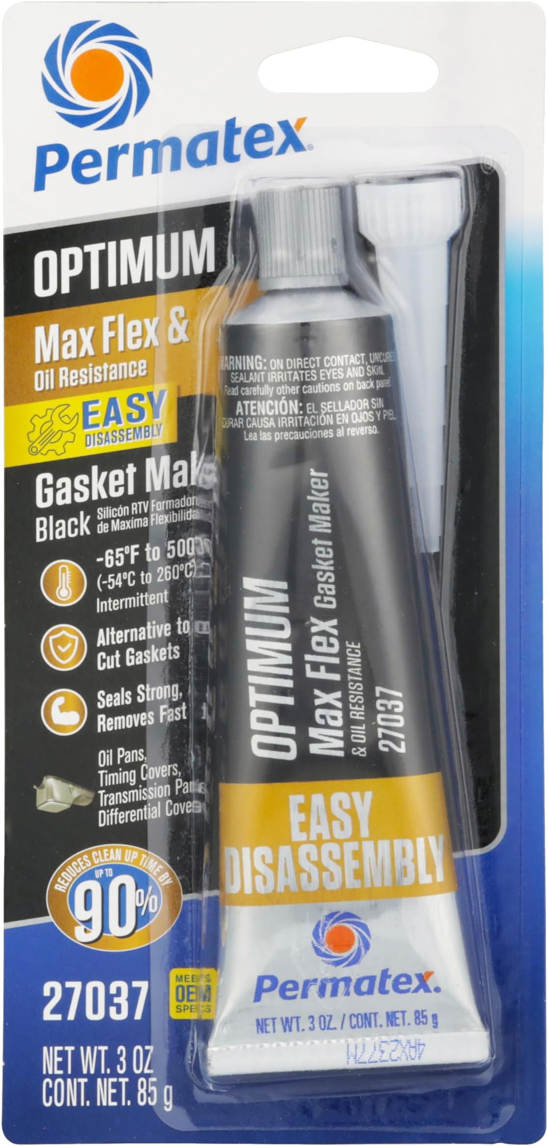 27037 Optimum Black Gasket Maker, 3 oz