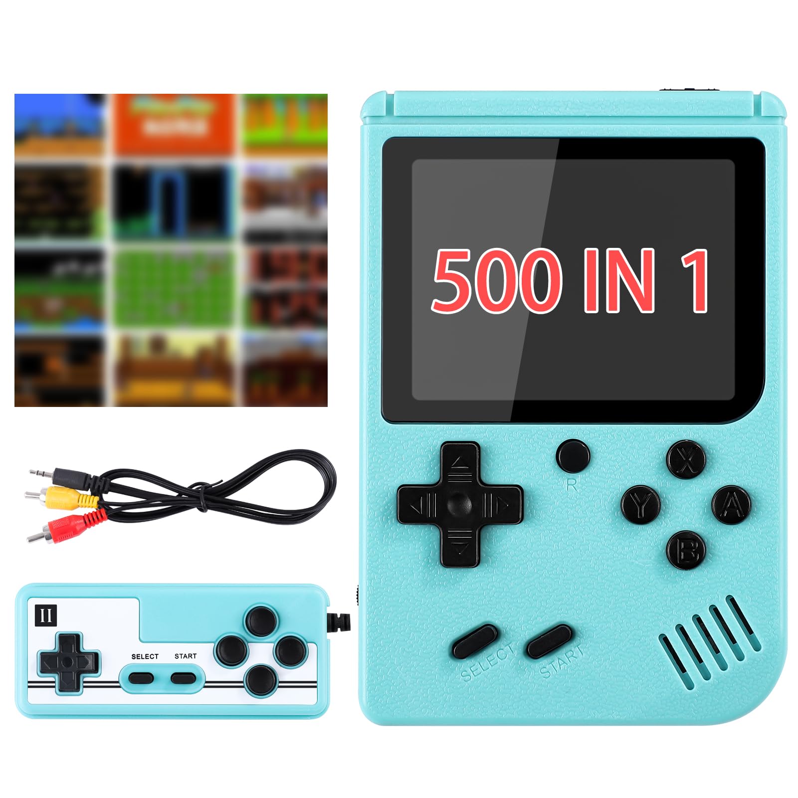 Handheld Games Consoles with 500 Classic Retro Games ,Play Portable Retro Games Console for Kids Adult, 2.8-Inch Colour Screen,Gift Christmas Birthday Presents for Kids, Adults