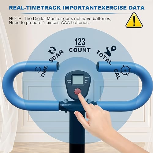 Miniatura 5 de Máquina paso a paso con asas ajustables, máquina de ejercicio paso a paso compacta con pantalla LCD para entrenamiento cardiovascular en casa