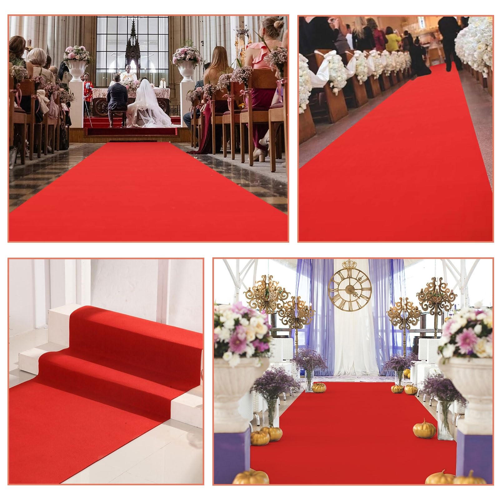 Amazon | アイルランナー 結婚式用 ブライダル歩道カーペット 10m 20m