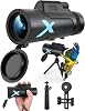 Telescopio Monocular HD de 12x50 Alta Potencia con Adaptador para Teléfono y Trípode, Monocular Compacto Impermeable para Observación de Aves, Senderismo, Camping - Visión Clara con Poca Luz 1