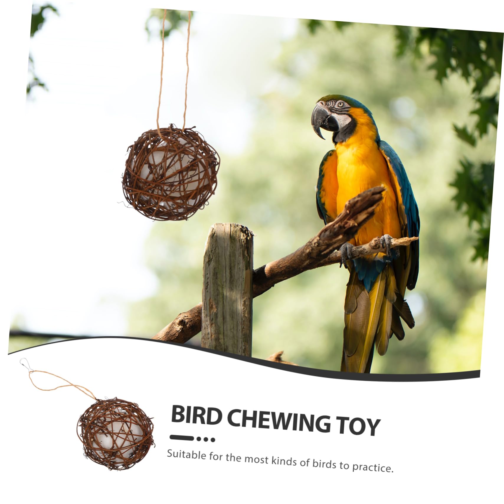 HANABASS 10pièces Jouets à Mordre pour Oiseaux De Fourrage Résistantes pour Perruches Et Petits Animaux Matériau De Nidification Naturel