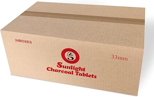 Miniatura 16 de Sunlight® Tabletas de carbón para incienso - Tabletas de carbón ligero rápido - Luces de disco de carbón - Rollos de quemador de resina de 1.299 in