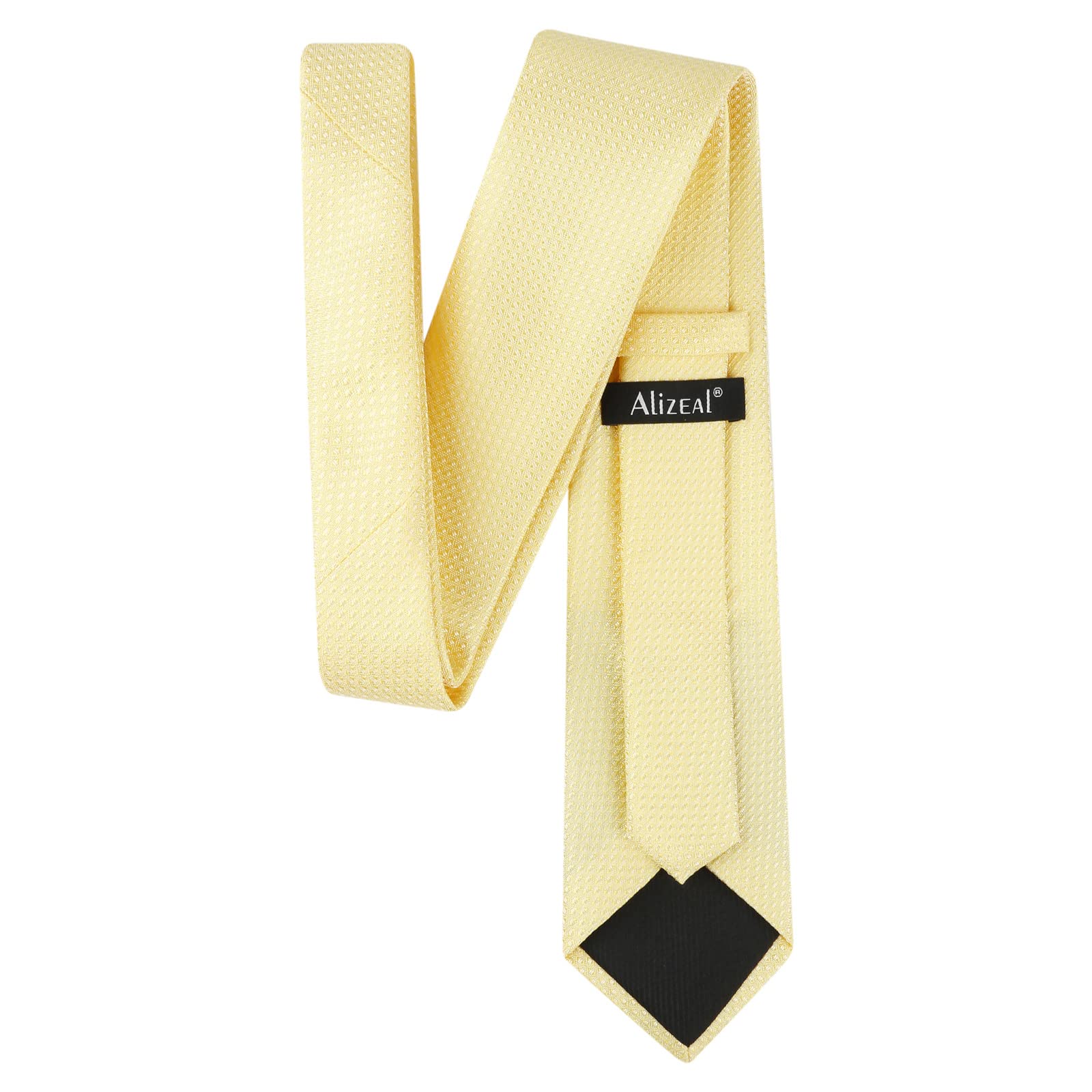 Alizeal Mens Solid Farbe Krawatten Einstecktuch und Manschettenknöpfe Set