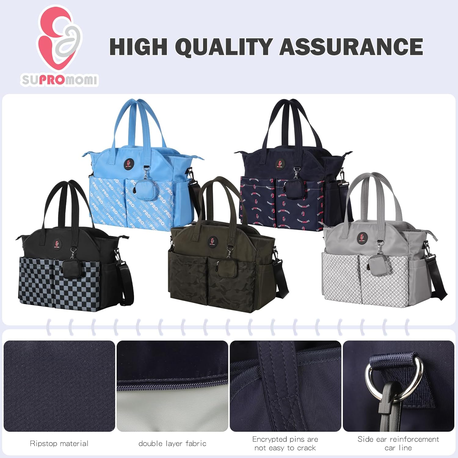 Diaper Bag Tote: Large Tote Baby Bag Boy Diaper Bag Stylish Girl Diaper Bag,Shoulder Mommy Bag - Image 9