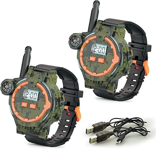 Walkie Talkie recargable para niños, radio bidireccional Walky Talky con linterna, juego para exteriores, interfono, juguete y regalos para niños y