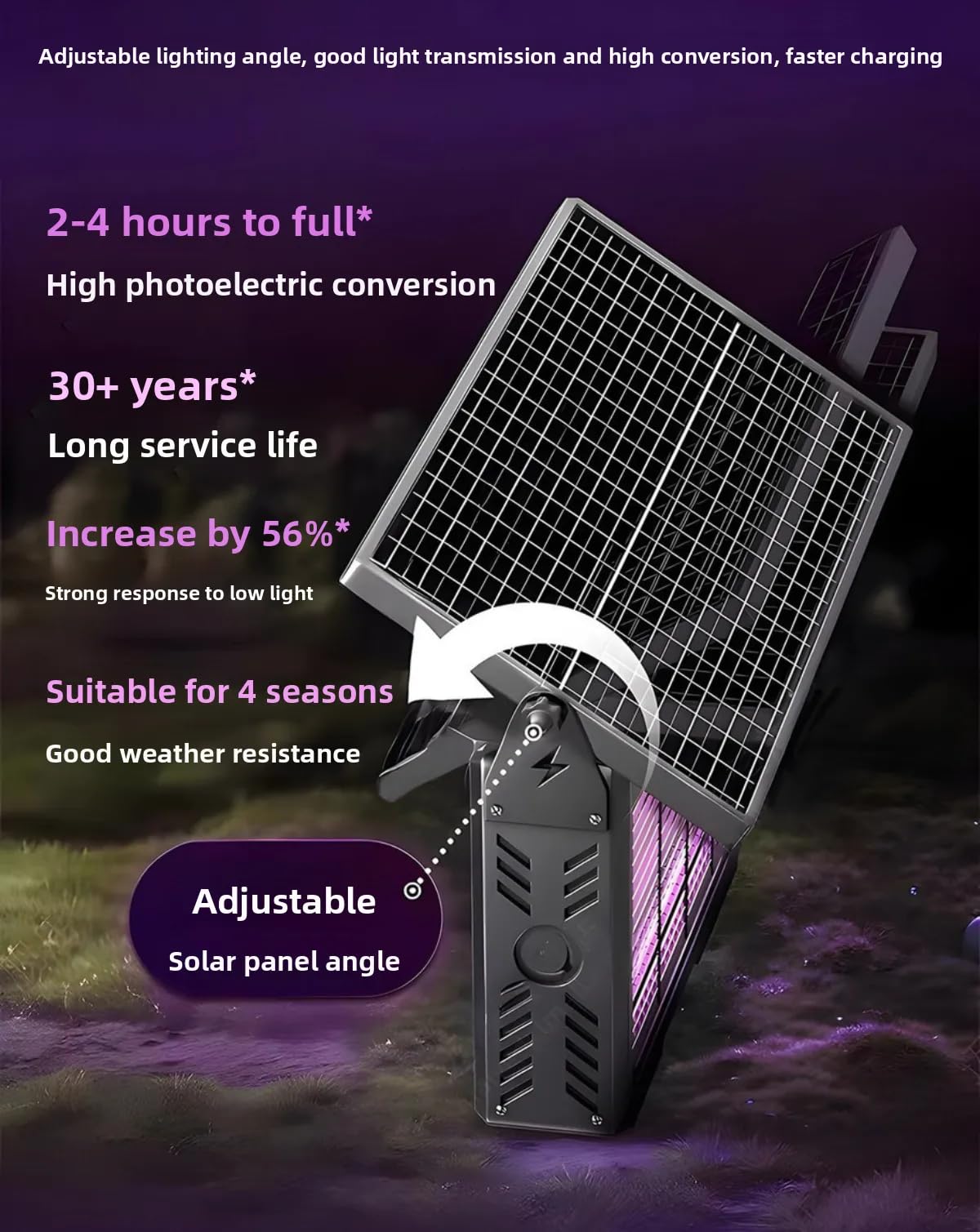 Matamosquitos solar, exterminador de insectos con luz UV, repelente de plagas impermeable para patio, jardín, parque, comunidad, control eficaz de mosquitos e insectos (negro, 23 cm)