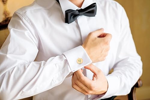 Miniatura 6 de Gemelos grabados personalizados para hombres, regalo de boda personalizado para novio, padre de la novia y el novio, mejores hombres, gemelos