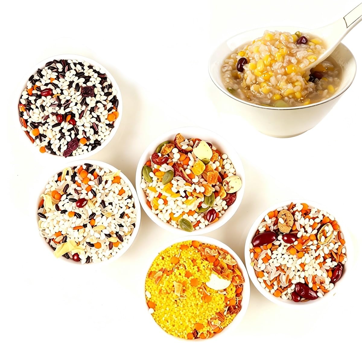7 Day Multigrain Congee Variety Pack, 100g X Bags, 28 Ingredients, Quick 30 Min Stovetop Or Rice Cooker