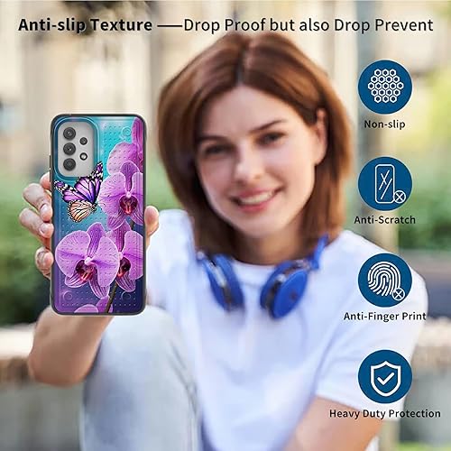 Miniatura 55 de Funda para Samsung Galaxy A23 Galaxy A13 4G/5G, Galaxy A04, Galaxy A04S, Galaxy A32 5G, con 2 protectores de pantalla, funda protectora híbrida