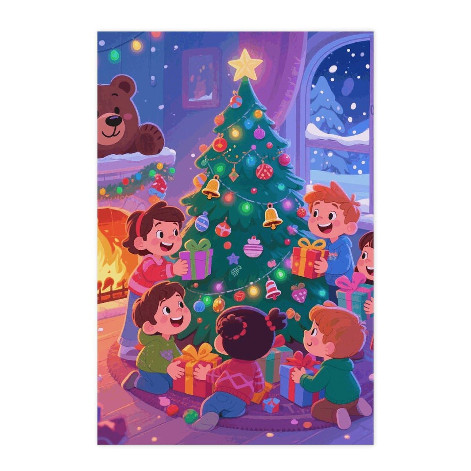 Poster autocollant Merry Christmas facile à enlever pour armoire et murs