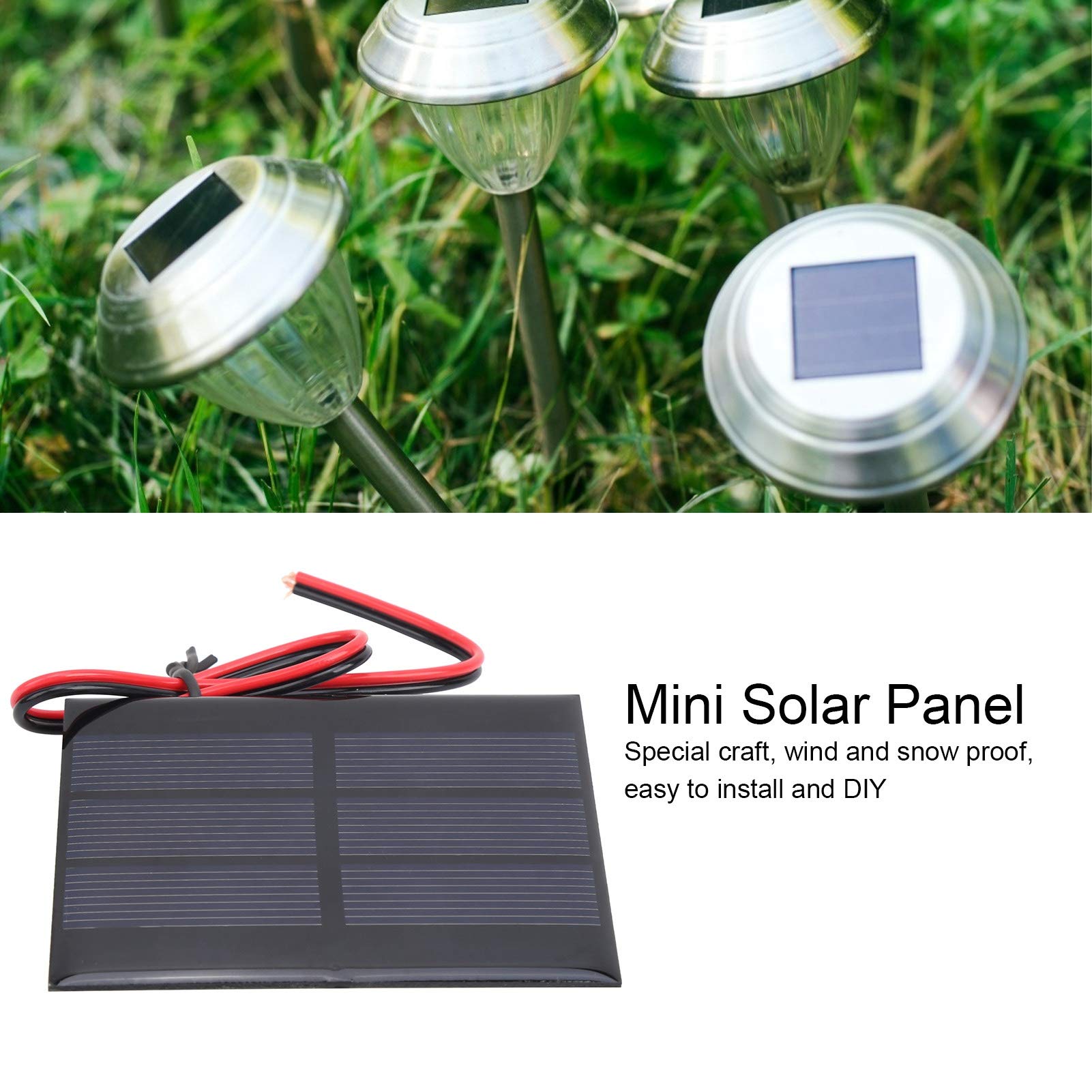 Modulo Solare, Mini Caricatore per Pannello Solare da 5 Pezzi, torce elettriche da 1,5 V, luci di Paesaggio, Telefono Cellulare per la Ricarica
