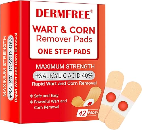 SOVS Removedor de verrugas para pies paquete de 42 vendajes extra fuertes de ácido salicílico al 40%