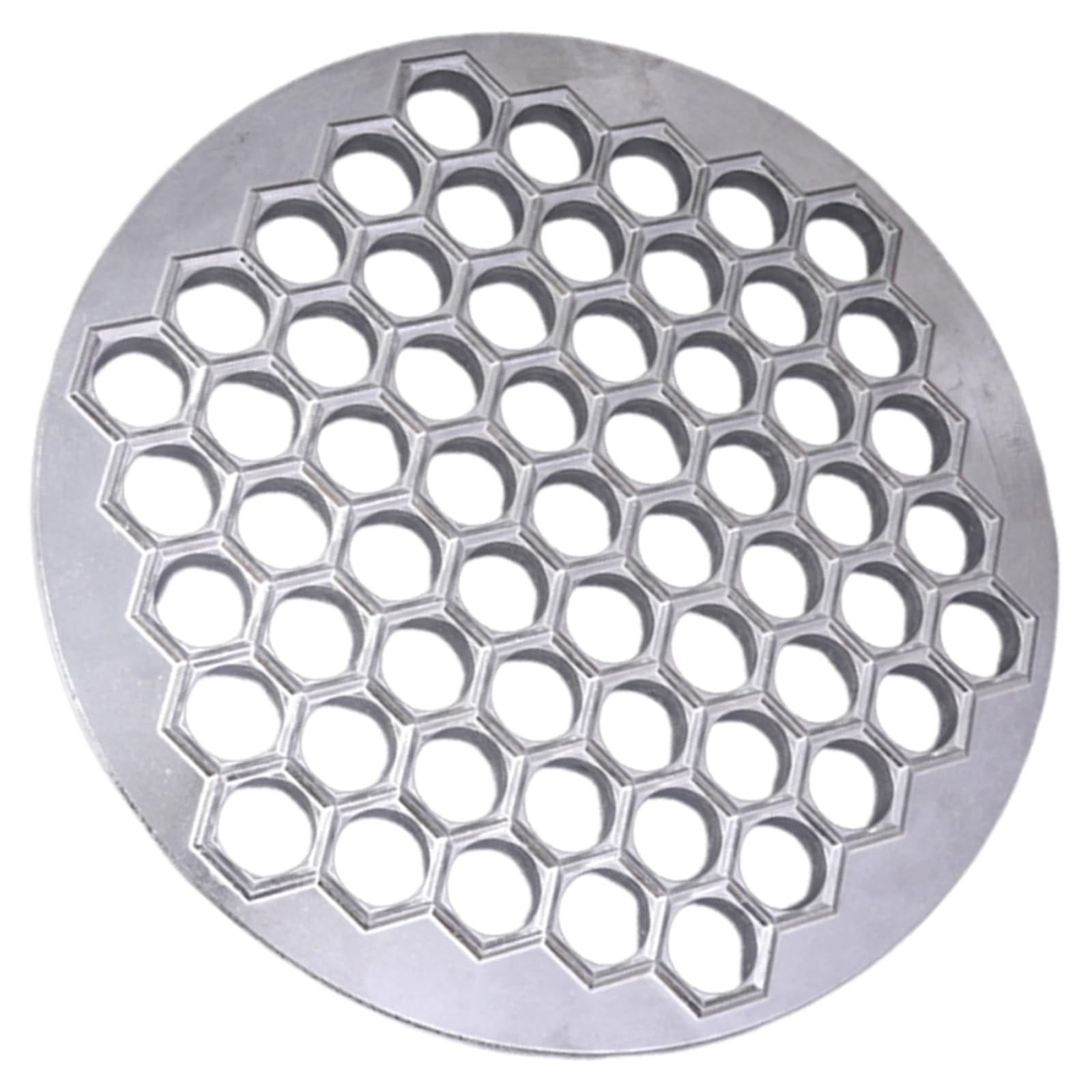 Práctica máquina de corte de albóndigas de aluminio, 61 cavidades, máquina manual de raviolis herramienta de cocina portátil para la eficiencia, herramienta de formación de albóndigas antiadherente