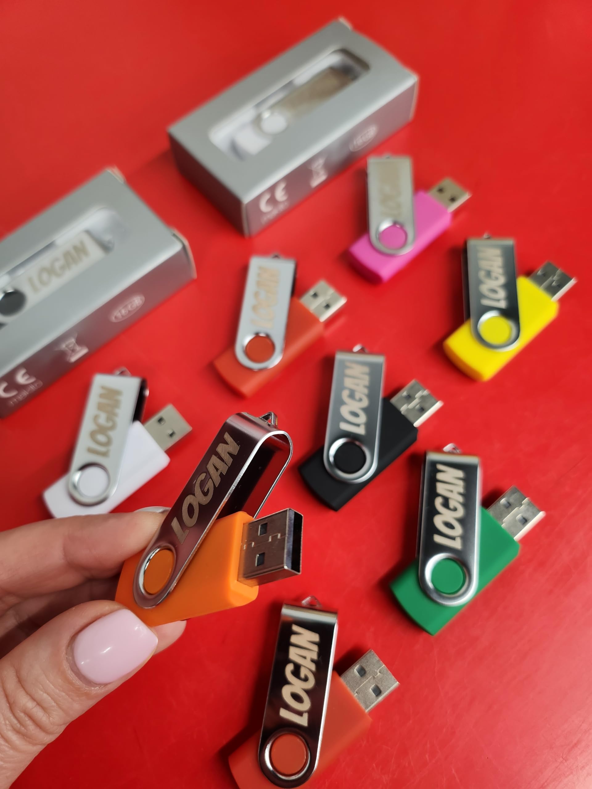 Uvimark | 10 Memorias USB de 16 GB Personalizadas | Almacenamiento Portátil | Pendrive Personalizados de 16 GB