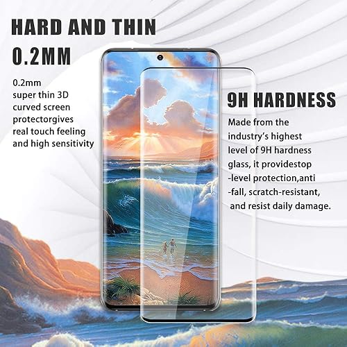 Miniatura 4 de Paquete de 2+2 Protector de pantalla y protector de lente de cámara para Galaxy S20 Ultra, vidrio templado transparente HD, soporte de huellas