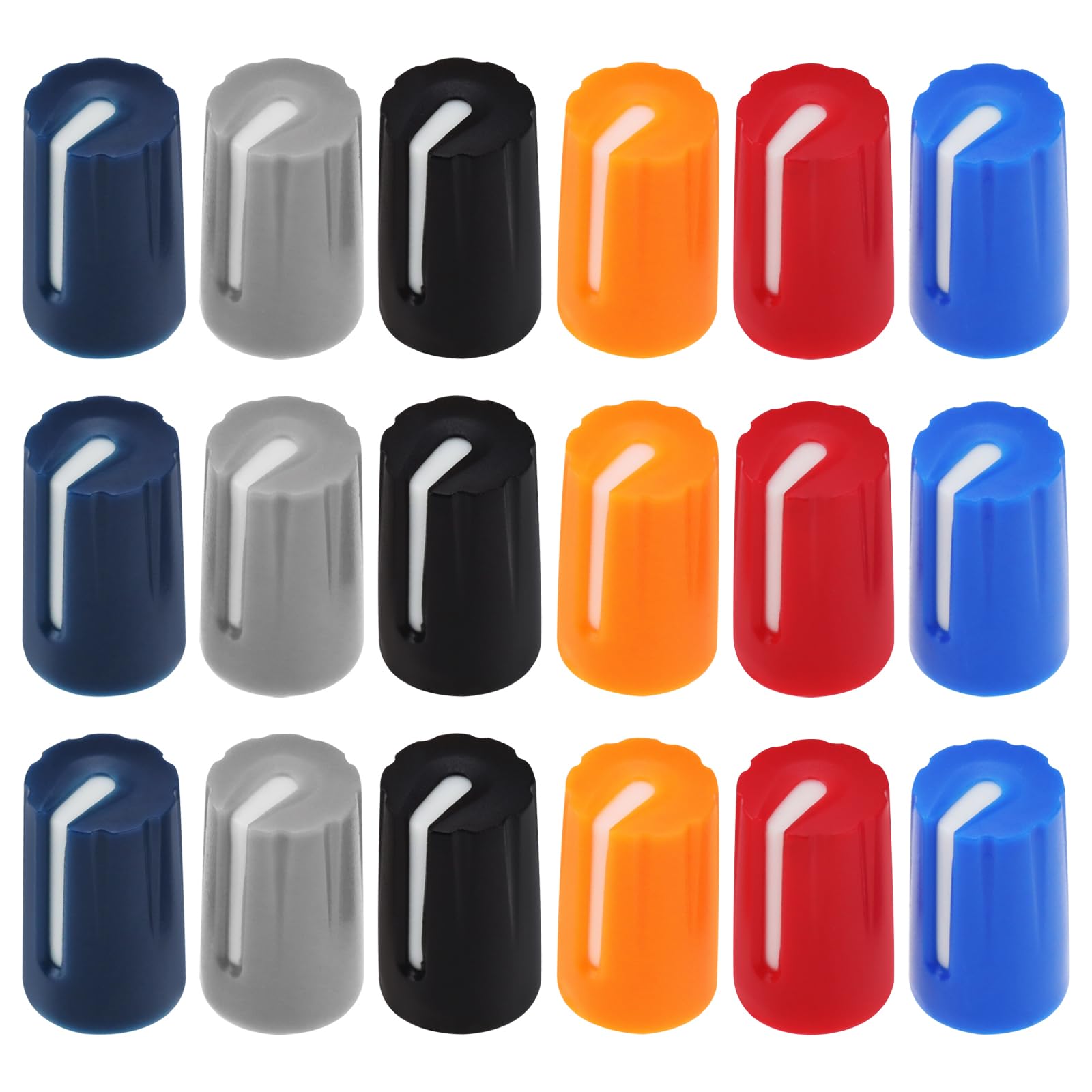 ECSiNG 30pcs Potentiometer Control Knob 6mm D270 Mixer Knobs Rotary Knob for Electric Guitar Amplifier Stereo Systems Bass Volume Tone