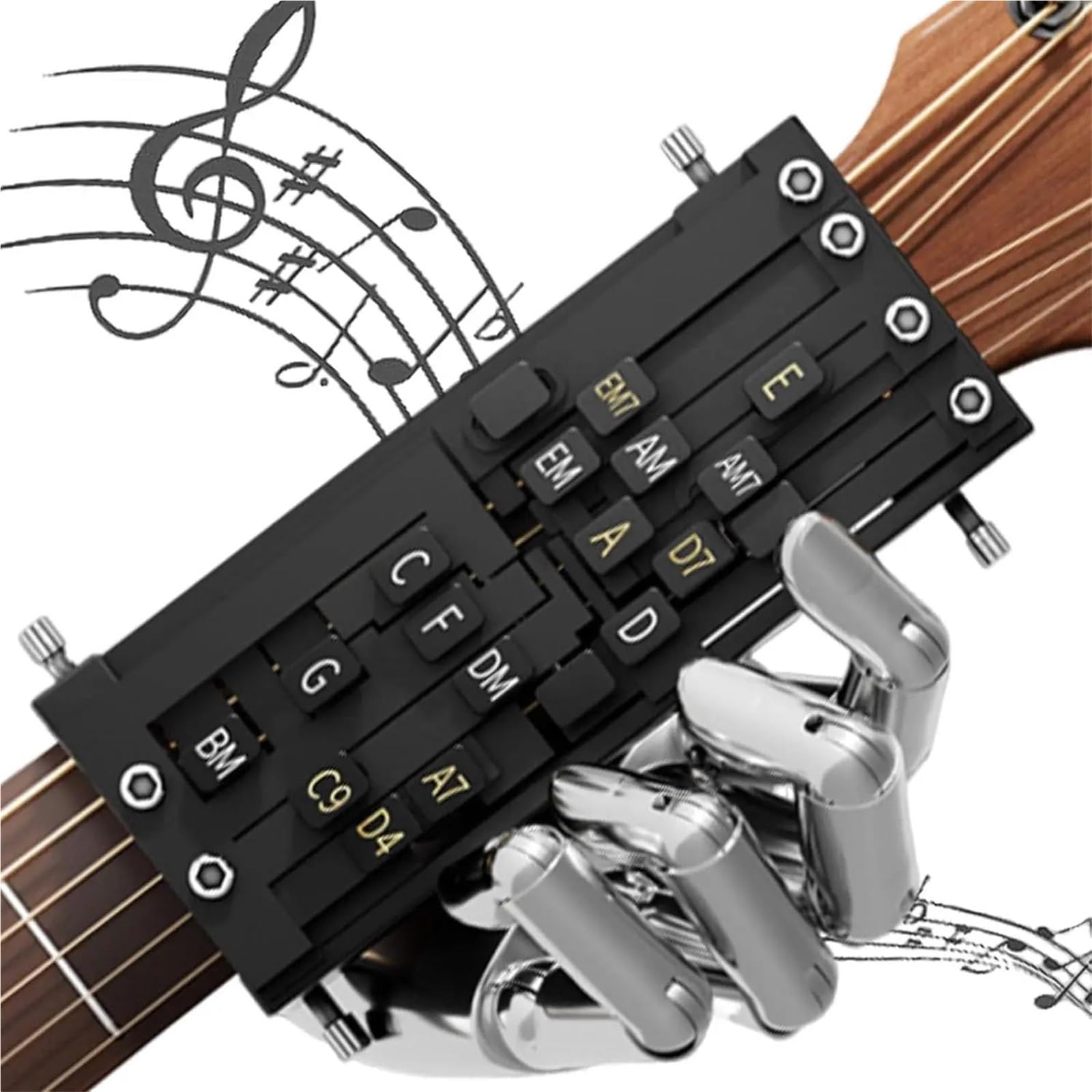 Zestaw Akcesoriów Gitary Narzędzie Pomocnicze Do Nauki Akordów Gitarowych Double Touch Guitar Chord Trainer Akcesorium Dla Początkujących