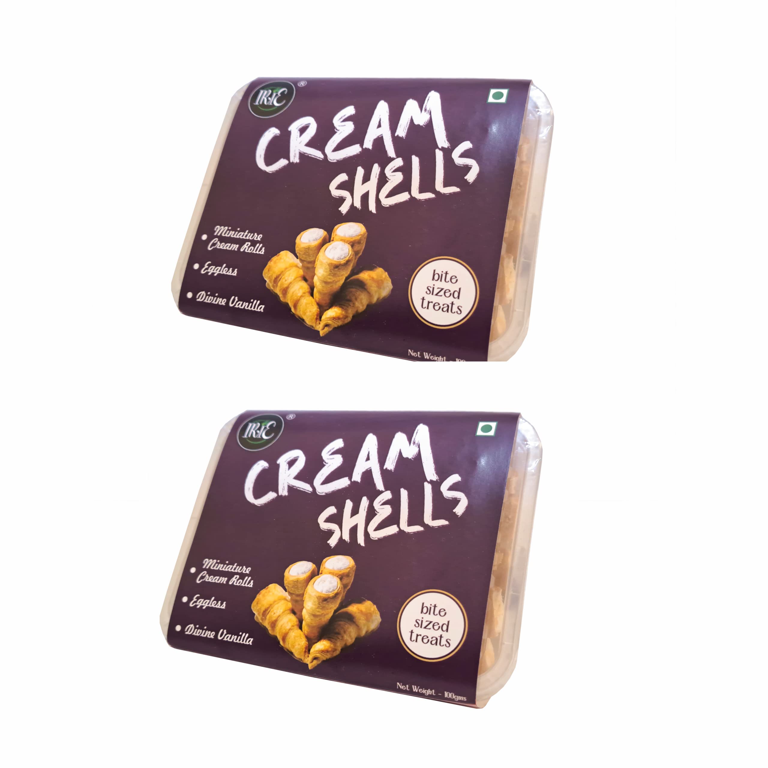 IRIE Cream Shells | Vanilla Cream Filled | Miniature Sweet Cream Rolls (Pack of 2-100gms Each) (B0BVKHWRZT) Amazon Price History, Amazon Price Tracker