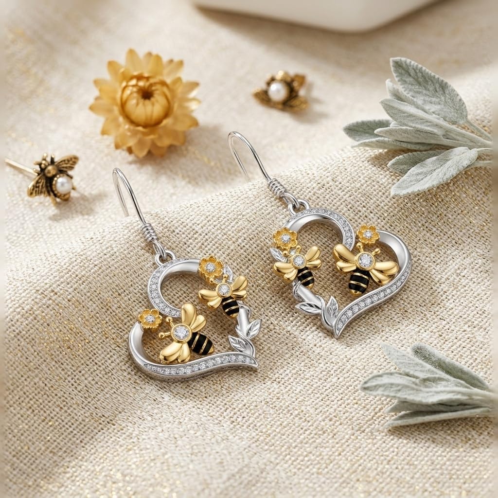 DAYLINLOVE Vogel Ohrringe 925er Sterling Silber Schmetterling/Libellen/Fuchs/Biene/Flamingo/Papageien/Kolibri/Eulen/Kardinal/Gänse Ohrringe Tier Schmuck Weihnachten Geschenke für Damen Frauen Mädchen