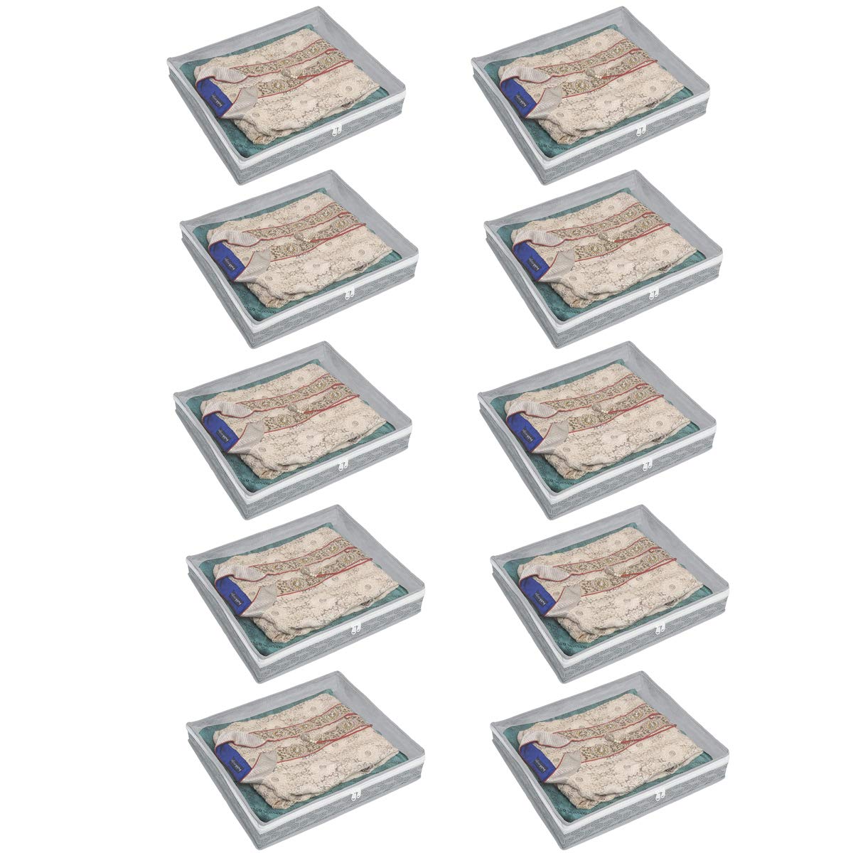 Homestrap Non Woven Single Saree/Suits Cover with 3 Inch Height (Grey | Pack of 10) (B08PNQYJDK) Amazon Price History, Amazon Price Tracker