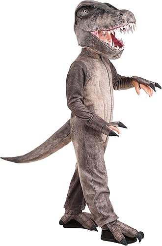 Disfraz de T-Rex unisex para niños pequeños, traje de dinosaurio de cuerpo completo para niños y niñas, dinosaurio de una sola pieza para niños