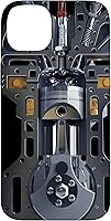 Vista 15 de Mecánico Motor Metal Pistón Cilindros Metal PC Case para iPhone 17