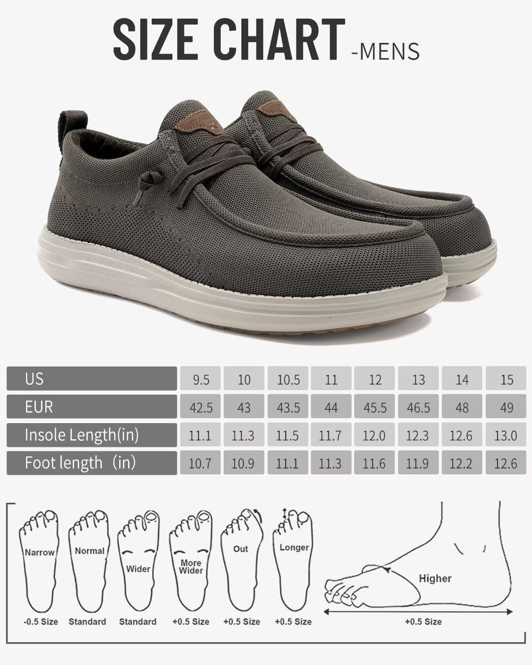 1TAZERO Wide Shoes for Men 4E-6E Extra Wide Walking Toe Box Diabetic Orthopedic Shoes with Plantar Fasciitis Foot Arch Support