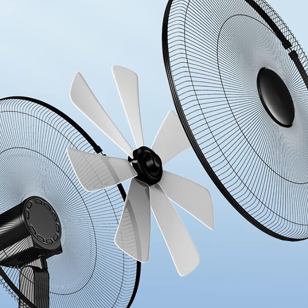 Floor Fan Quiet Standing Pedestal Fan Oscillating 3-Speed Adjustable Pedestal Fan Remote Control with Space-Saving Design