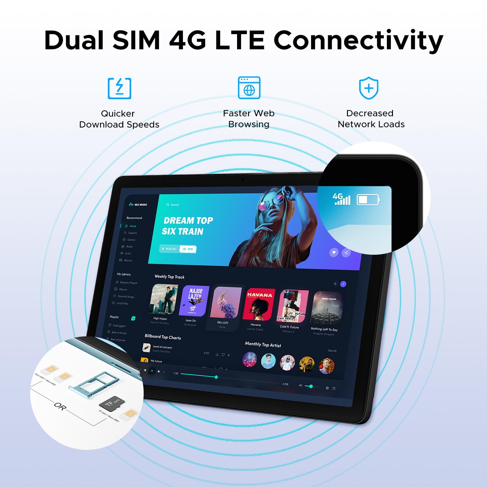 DOOGEE TAB G6 Tablet 11 inch Android 15 Tablets, 30GB+256GB/2TB