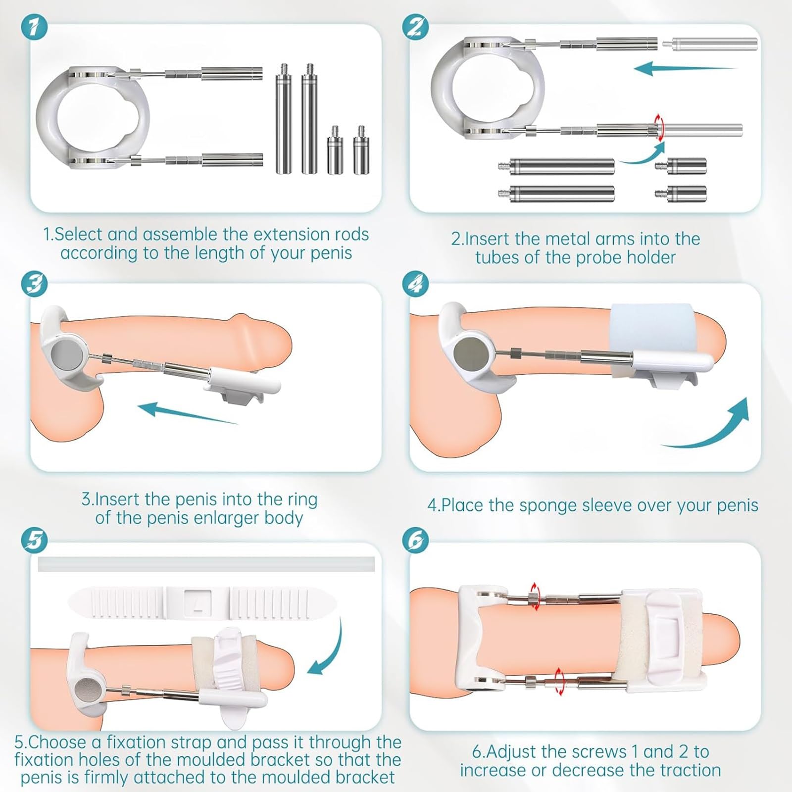 Extenseur de Pénis Masculin Pompe à Pénis, Exerciseur de Pénis Masturbeuse l'agrandissement du Pénis Sextoys Adultes for Hommes
