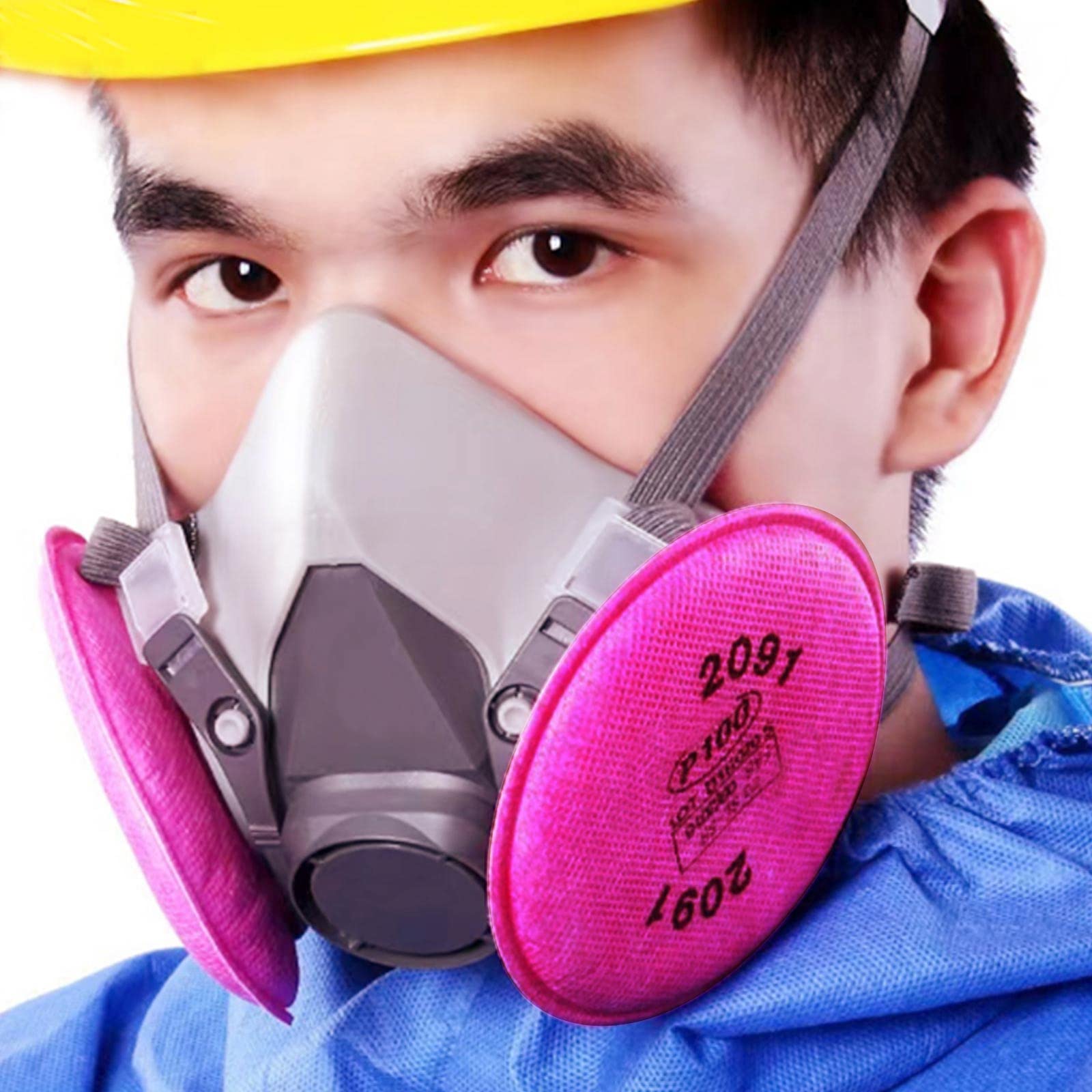 24 PCS(12Pack) 2091 Particulate Filter, Compatible with 6200 6000 7000 6800 FF-4 Series, Installed on 2091 Filter Retainer,for Against Dust Welding Painting Sanding Woodworking